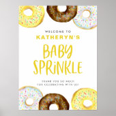 Geel en Chocolade Geglazuurde Donuts Baby Sprinkle Poster (Voorkant)