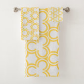 Geel en crèmepatroon bad handdoek (Insitu)