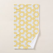 Geel en crèmepatroon bad handdoek (Handdoek)