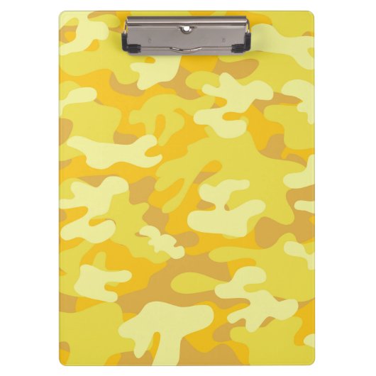 Geel en Gold Camo-ontwerp Klembord (Voorkant)