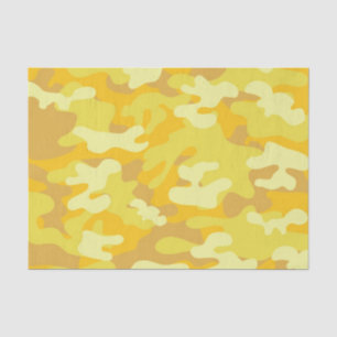 Geel en Gold Camo-ontwerp Tissuepapier