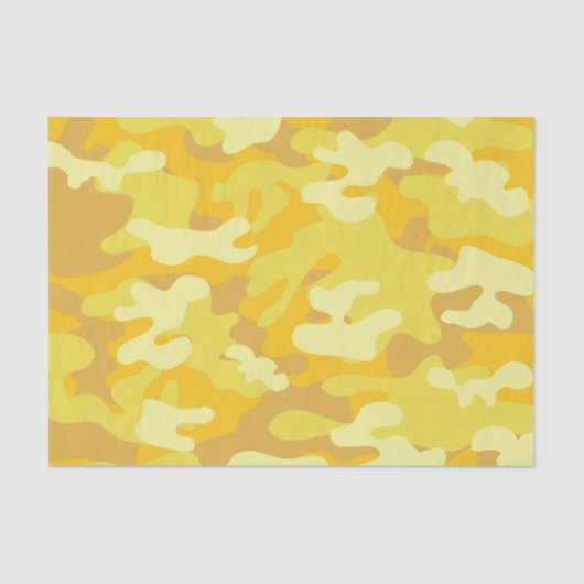 Geel en Gold Camo-ontwerp Tissuepapier (Voorkant)