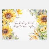 Geel en Goud Zonnebloemen Lijst Gepersonaliseerd Inpakpapier Vel (Voorkant 3)