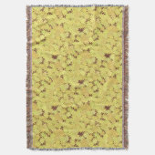 Geel en goudmaaltijd op chocolade bruin deken (Voorkant Verticaal)