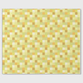 Geel en goudpixelaatpatroon cadeaupapier (Vlak)