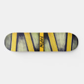 Geel en grafiet graphics Skateboard (Horizontaal)