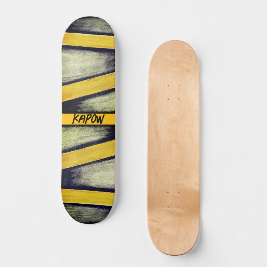 Geel en grafiet graphics Skateboard (Voorkant)
