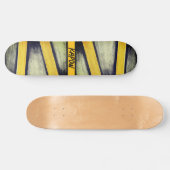 Geel en grafiet graphics Skateboard (Horizontaal)