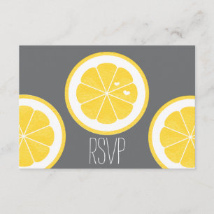 GEEL- EN GRATIS LEMOM-THEMA'S MET RSVP-RESPONSCARD RSVP KAARTJE