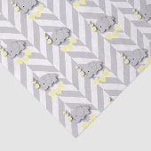 Geel en grijs Baby shower Tissuepapier (Detail)