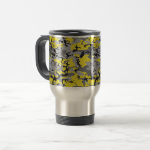 Geel en Grijs Camouflage, Militair, Leger Reisbeker