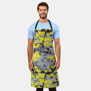 Geel en Grijs Camouflage, Militair, Leger Schort