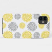 Geel en grijs Floral Pattern Case-Mate iPhone Case (Achterkant (horizontaal))