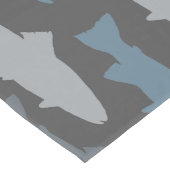 Geel en grijs forel vispatroon lange tafelloper (Hoek)