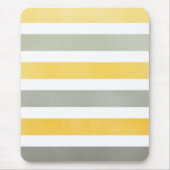 Geel en grijs gestreept patroonmousepad muismat (Voorkant)