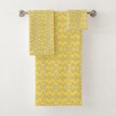 Geel en grijs kleurenplasma bad handdoek (Insitu)