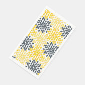 Geel en grijs Kool Moderne Floral Servet (Hoek)