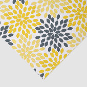 Geel en grijs Kool Moderne Floral Tissuepapier (Detail)