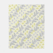 Geel en grijs Modern Abstract driehoekspatroon Fleece Deken (Voorkant)