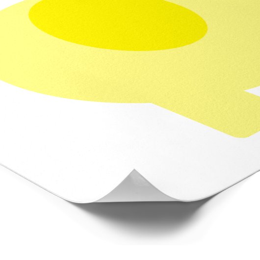 Geel en grijs olifant en vogelnestaart poster (Hoek)