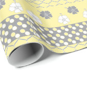 Geel en grijs ontwerp cadeaupapier (Rol Hoek)