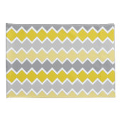 Geel en grijs patroon kussensloop (Achterkant-Rechts)