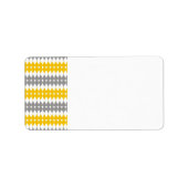 Geel en grijs scheurdruppelpatroon etiket (Voorkant)