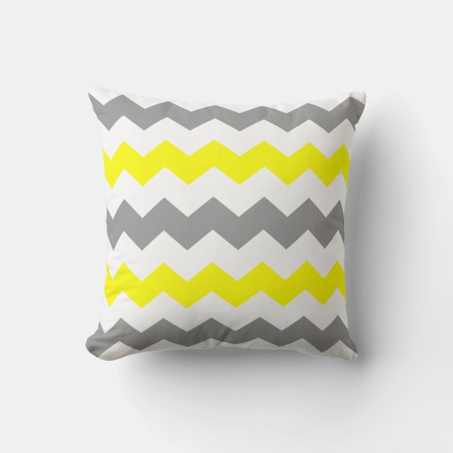 Geel en grijs Sierkussen (Voorkant)