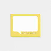 Geel en grijs Talk Bubble Add Name Post-it® Notes (Voorkant)
