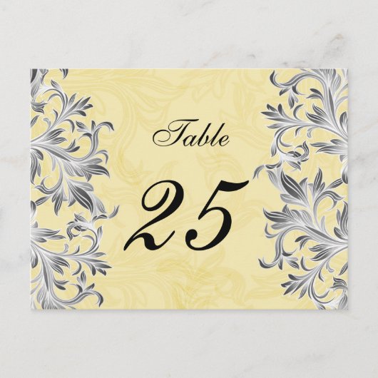 Geel en grijs Vlaams huwelijk Briefkaart (Voorkant)