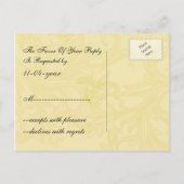 Geel en grijs  Vlaams huwelijk Uitnodiging Briefkaart (Achterkant)