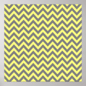 Geel en grijs zigzag poster (Voorkant)