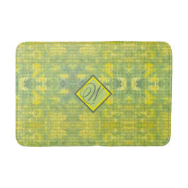 Geel en groen Abstract Badmat