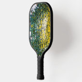 Geel en Groen Abstract Pickleball Paddle (Links)