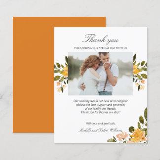 Geel en groen bloemetjeshuwelijk Foto BEDANK JE