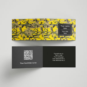 Geel en Groen Camo, Camouflage, Militair, Leger Visitekaartjes