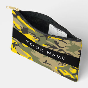 Geel en groen camouflage Jouw naam Personaliseren Etui