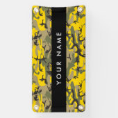 Geel en groen camouflage Jouw naam Personaliseren Spandoek (Verticaal)