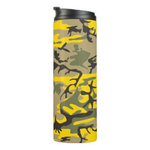 Geel en Groen Camouflage, Militair, Leger Thermosbeker