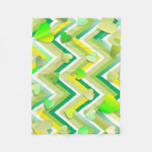Geel en groen Chevron Fleece Deken (Voorkant)