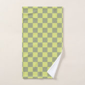 Geel en groen controlebord bad handdoek (Handdoek)