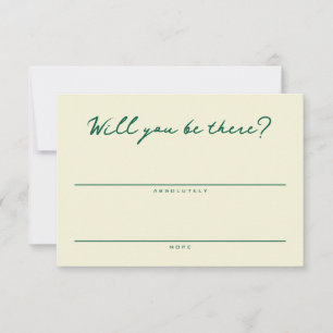 Geel en Groen Eenvoudige RSVP Kaart