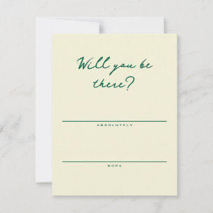 Geel en Groen Eenvoudige RSVP Kaart
