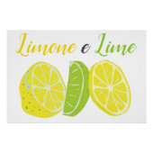 Geel en groen Italiaans lemon en Limoen-fruit Perfect Poster (Voorkant)