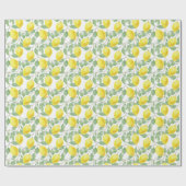 Geel en groen Lemon Tree Patroon Cadeaupapier (Vlak)