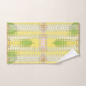 geel en groen motief bad handdoek (Handdoek)