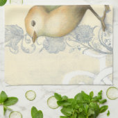 Geel en groen op  achtergrond theedoek (Gevouwen)