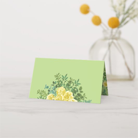 Geel en groen Roos Vintage Wedding (Voorkant)