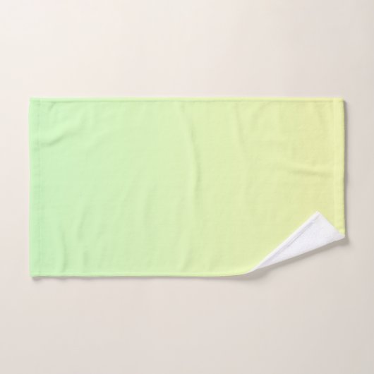Geel en groen verloop bad handdoek (Handdoek)