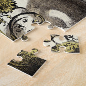 Geel en groen vogel op achtergrond legpuzzel (Zijkant)